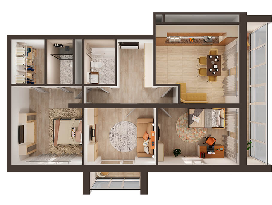 3-к квартира №8, 2 этаж